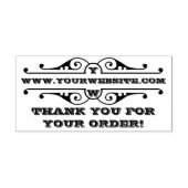 Hartelijk dank voor uw bestelling 	rubberstempel (Afrduk)