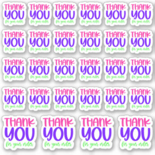 Hartelijk dank voor uw bestelling - vinylsticker sticker