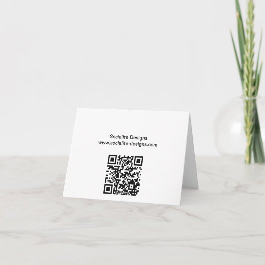 Hartelijk dank voor uw Business Custom Note-kaarte Bedankkaart (Achterkant)