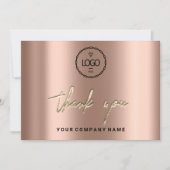 Hartelijk dank voor uw Business Insert Logo Gold E Kaart (Voorkant)