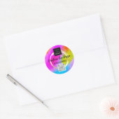 Hartelijk dank voor uw Business QR Code Logo Roze Ronde Sticker (Envelop)