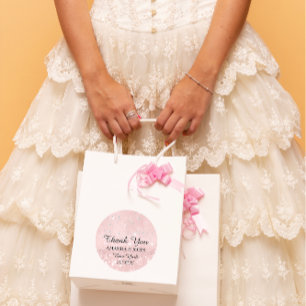 Hartelijk dank voor uw diamantnaam Wedding Bridal Ronde Sticker