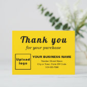 Hartelijk dank voor uw Gele Kaart voor uw aankoop (Staand voorkant)