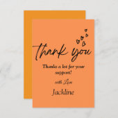 Hartelijk dank voor uw kaart (Voorkant / Achterkant)