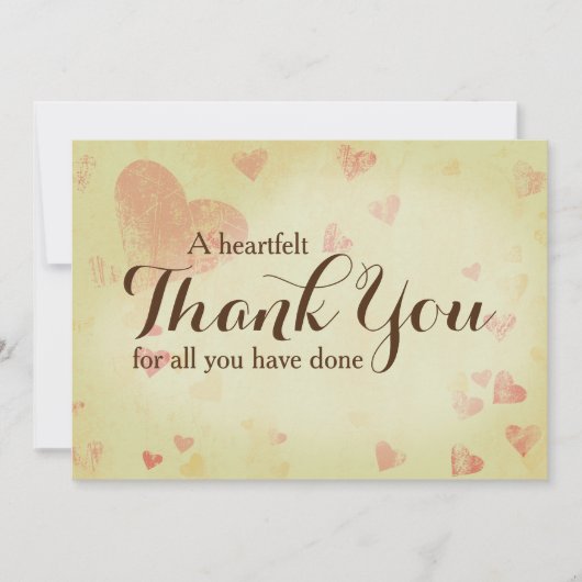 Hartelijk dank voor uw kaart van 5 x 7 inch, (Voorkant)