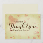 Hartelijk dank voor uw kaart van 5 x 7 inch, (Voorkant / Achterkant)