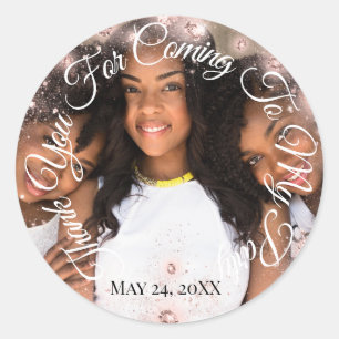 Hartelijk dank voor uw komst naar de foto van mijn ronde sticker