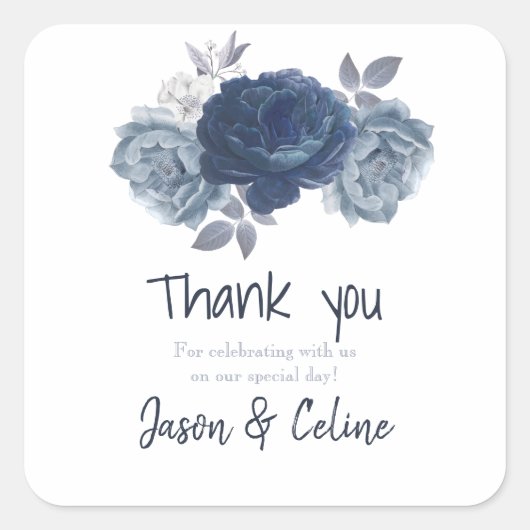 Hartelijk dank voor uw komst vierkante sticker (Voorkant)