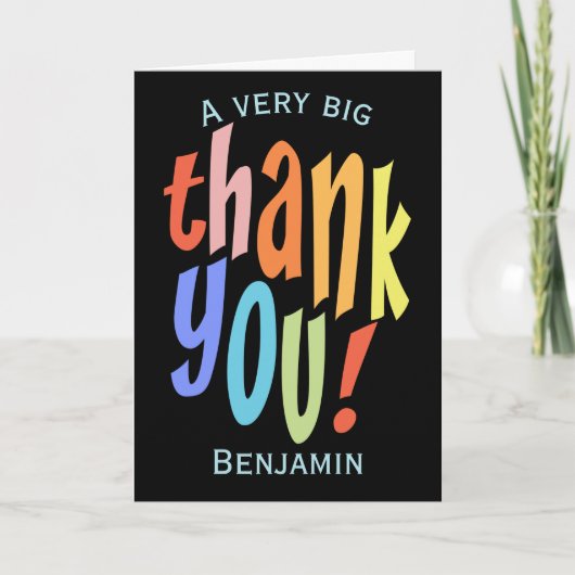 Hartelijk dank voor uw kostenkaart bedankkaart (Voorkant)