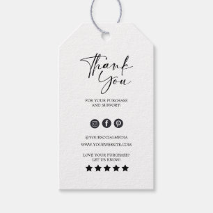 Hartelijk dank voor uw Logo Label Hang Label Cadeaulabel