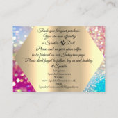 Hartelijk dank voor uw Logo met de inkooplograaf Visitekaartje (Achterkant)