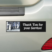 Hartelijk dank voor uw militaire Bumpersticker (Op auto)