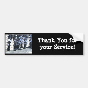 Hartelijk dank voor uw militaire Bumpersticker