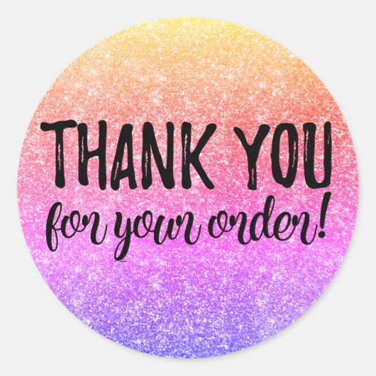 Hartelijk dank voor uw orderlabel ronde sticker (Voorkant)