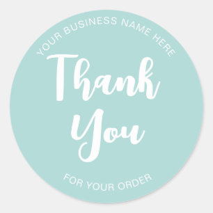 Hartelijk dank voor uw ordertypografie ronde sticker