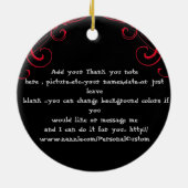 Hartelijk dank voor uw Ornament CUSTOM-cadeautje (Achterkant)
