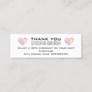Hartelijk dank voor uw poshmark Instag Discount Co Mini Visitekaartje