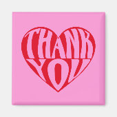 Hartelijk dank voor uw rode hart magneet (Voorkant)