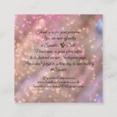 Hartelijk dank voor uw Roos Aankoop Aanmaakprogram Vierkante Visitekaartje (Achterkant)