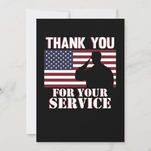 Hartelijk dank voor uw service Happy Veterans Day Kaart (Voorkant)