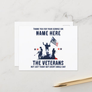 Hartelijk dank voor uw service op de Veterandagkaa Briefkaart