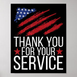 Hartelijk dank voor uw servicemondag Amerikaanse F Poster