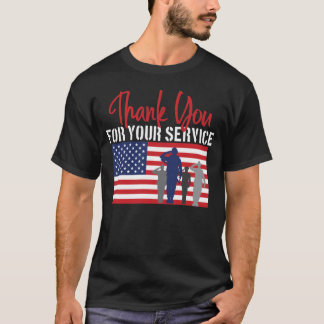 Hartelijk dank voor uw servicepatriottische vetera t-shirt