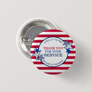 Hartelijk dank voor uw staven van de Service Veter Ronde Button 3,2 Cm
