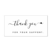 Hartelijk dank voor uw steun 	rubberstempel (Afrduk)