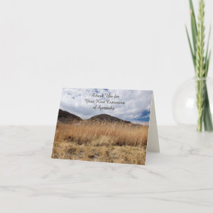 Hartelijk dank voor uw sympathie, heren Breeze Bedankkaart