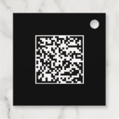 Hartelijk dank voor uw winkelnaam Logo QR-code Gol Bedankjes Labels (Achterkant)