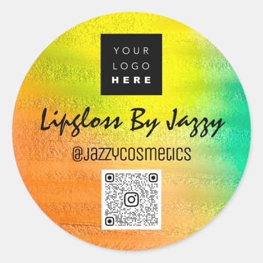 Hartelijk dank voor uw zakelijke schoonheid Lemon Ronde Sticker (Voorkant)