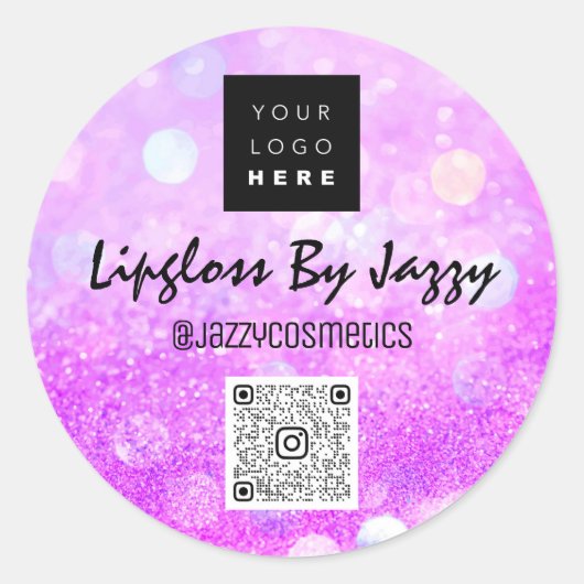 Hartelijk dank voor uw zakelijke schoonheid Roze Q Ronde Sticker (Voorkant)