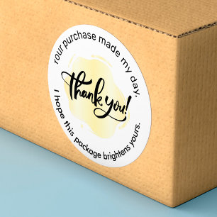 Hartelijk dank voor uw zakelijke verpakking ronde sticker