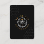 Hartelijk dank voor uw zwarte en gouden  koningin  informatiekaartje (Achterkant)