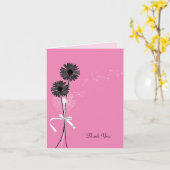 Hartelijk dank voor uw zwarte schildpadden en dand kaart (Gele Bloem)