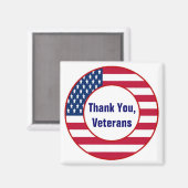 Hartelijk dank voor Veterans Magnet Magneet (Voorkant / Achterkant)