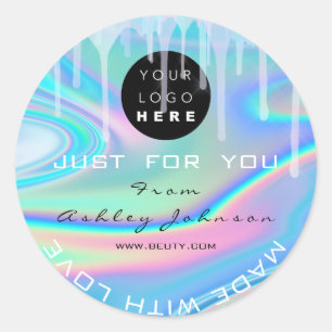 Hartelijk dank voor zakelijke Logo Holograaf met l Ronde Sticker