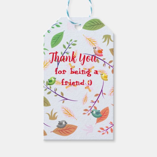 Hartelijk dank, vriend cadeaulabel (Voorkant)