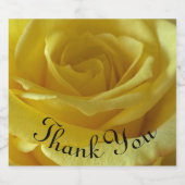 Hartelijk dank. Vriendschap Gele Rose Foto Floral Bier Etiket (Enkel label)