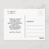 Hartelijk dank Vrijgezellenfeest Aangepaste Briefk Briefkaart (Achterkant)