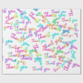 Hartelijk dank, wit roze script Wintique Favor Cadeaupapier (Vlak)