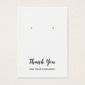 Hartelijk dank, witte, eenvoudige weergavekaarten visitekaartje (Voorkant)