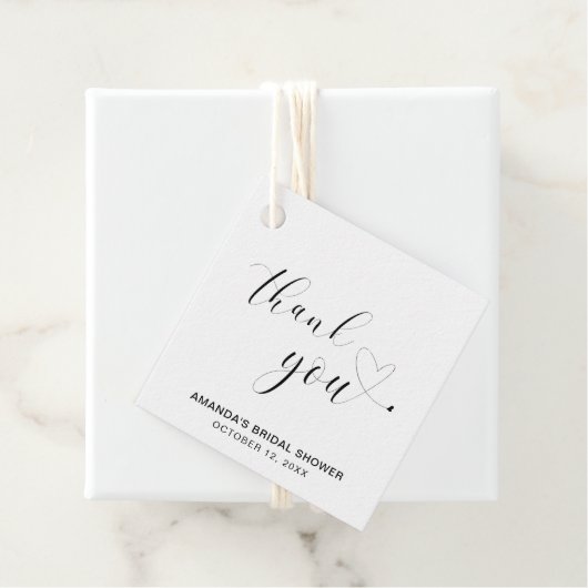 Hartelijk dank, zwart-wit Vrijgezellenfeest Bedankjes Labels (In situ)