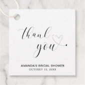 Hartelijk dank, zwart-wit Vrijgezellenfeest Bedankjes Labels (Voorkant)