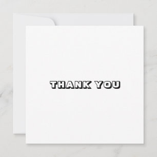 Hartelijk dank, zwarte witte kaart