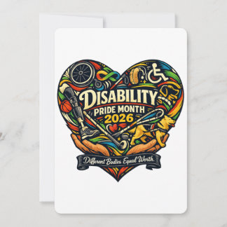 Hartelijk Disability Pride Month 2026 Kaart
