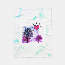 Hartelijk fleece deken