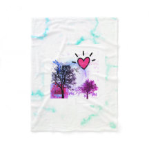 Hartelijk fleece deken