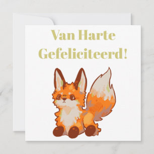 Hartelijk gefeliciteerd! Fox, vosje Kaart